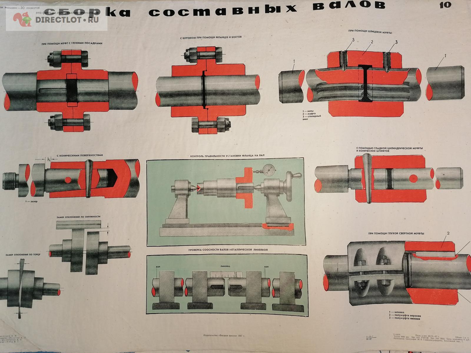 Плакат №10 Сборка составных валов Серия Основы сборки машин купить в Самаре  цена 275 Р на DIRECTLOT.RU - Книги по теме работы с металлом и материалами  продам