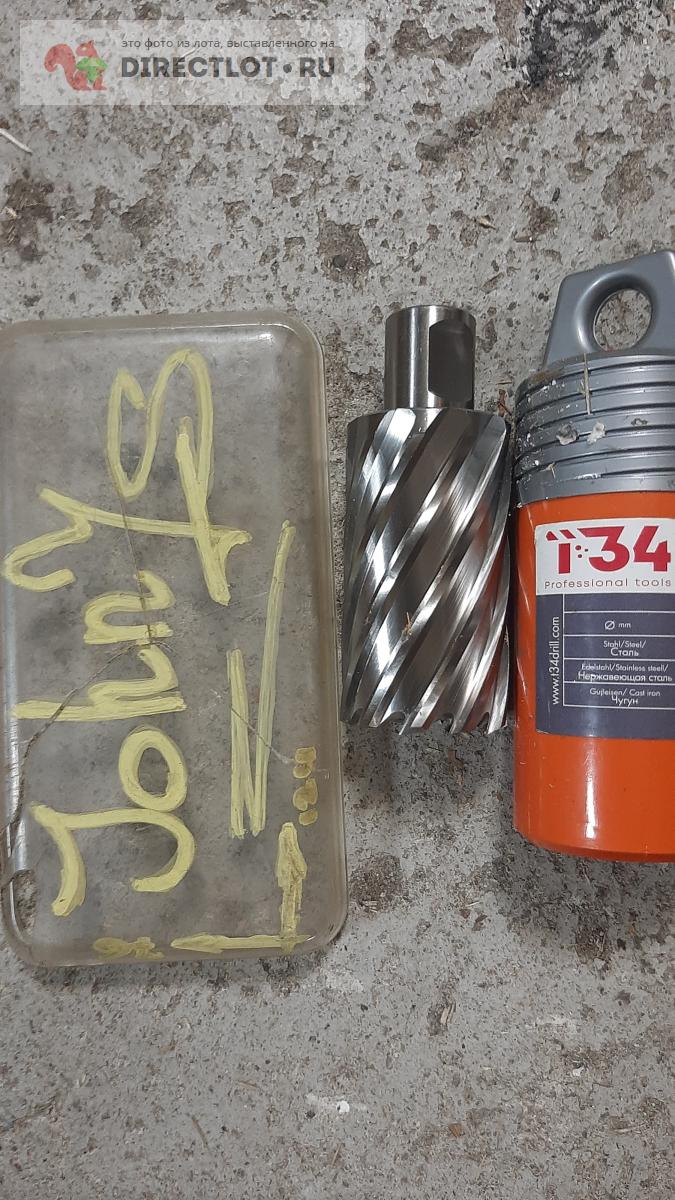 Сверло корончатое (кольцевое) по металлу ф35х55, HSS, weldon 19 купить ...