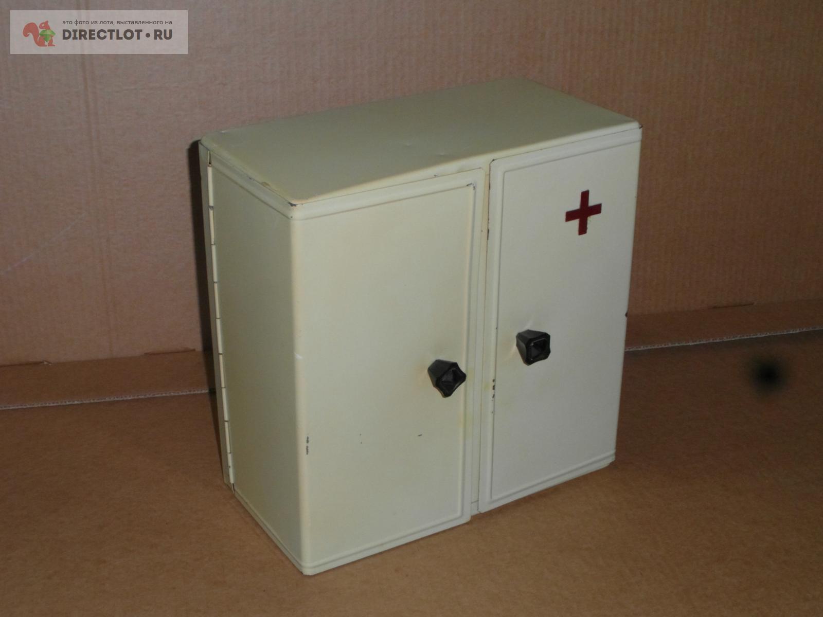 аптечный двухстворчатый шкафчик СССР (ящик аптечка металлическая .