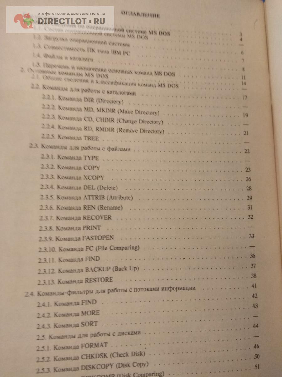 Книга. Практическая работа в MS-DOS купить в Москве цена 135 Р на  DIRECTLOT.RU - Товары для рукоделия, творчества и хобби продам