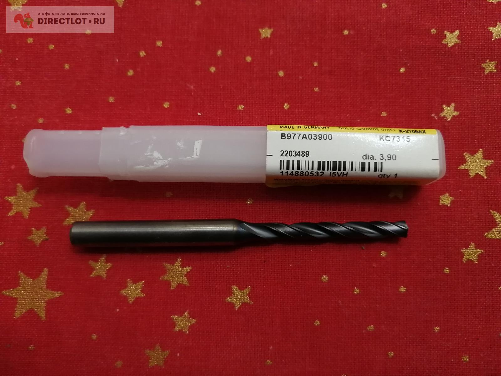 Сверло твердосплавное ф 3,9 мм B977A03900 KC7315 СОЖ Kennametal купить ...