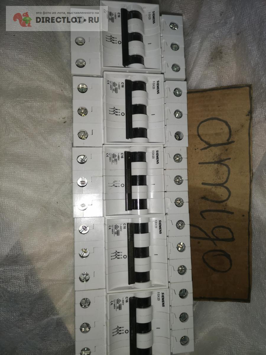 Выключатель автоматический трехполюсный siemens 5sx23 16а(5шт) купить в ...