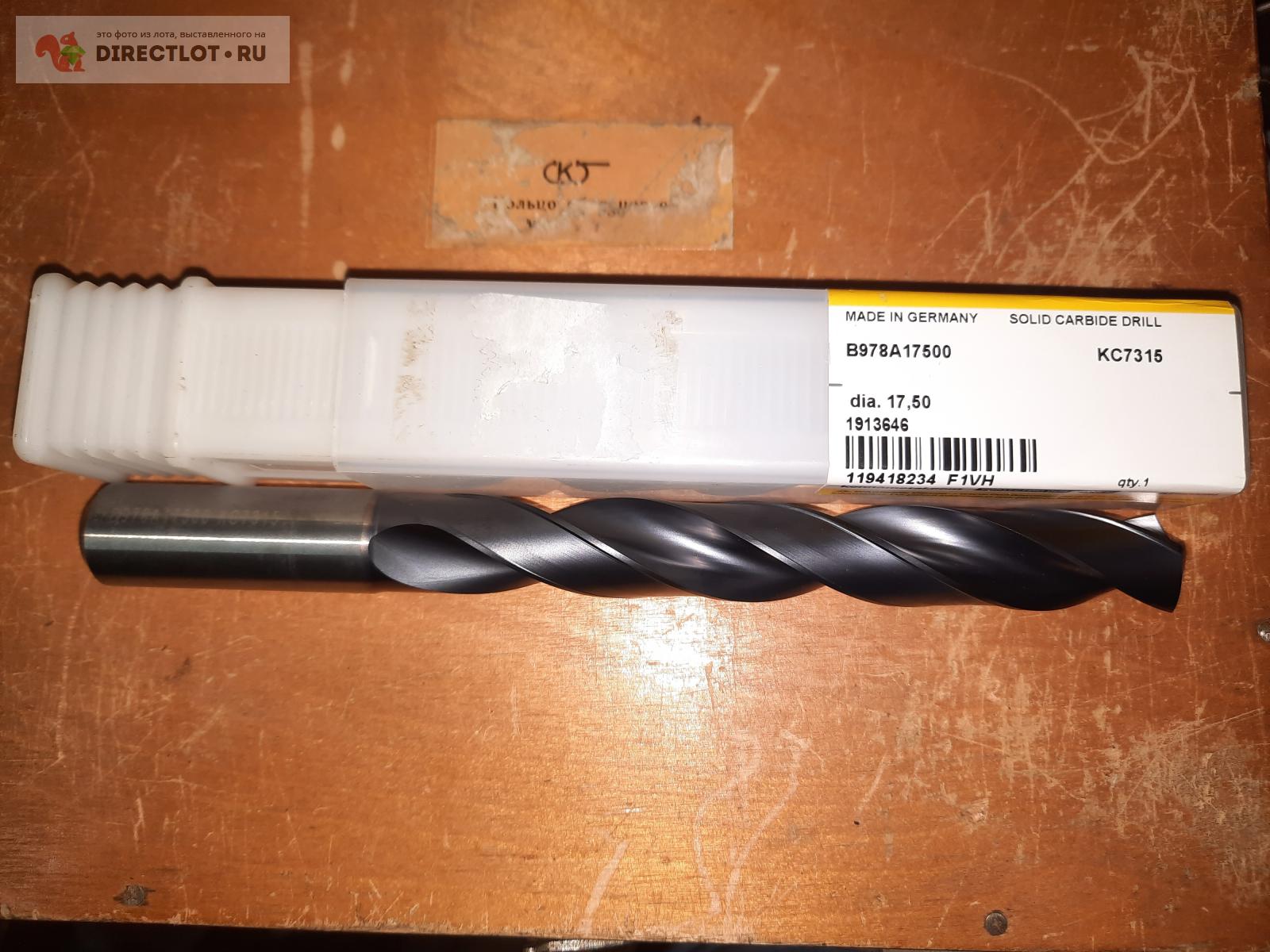 Сверло монолитное твердосплавное Kennametal B987A17500 KC7315 dia.17 ...