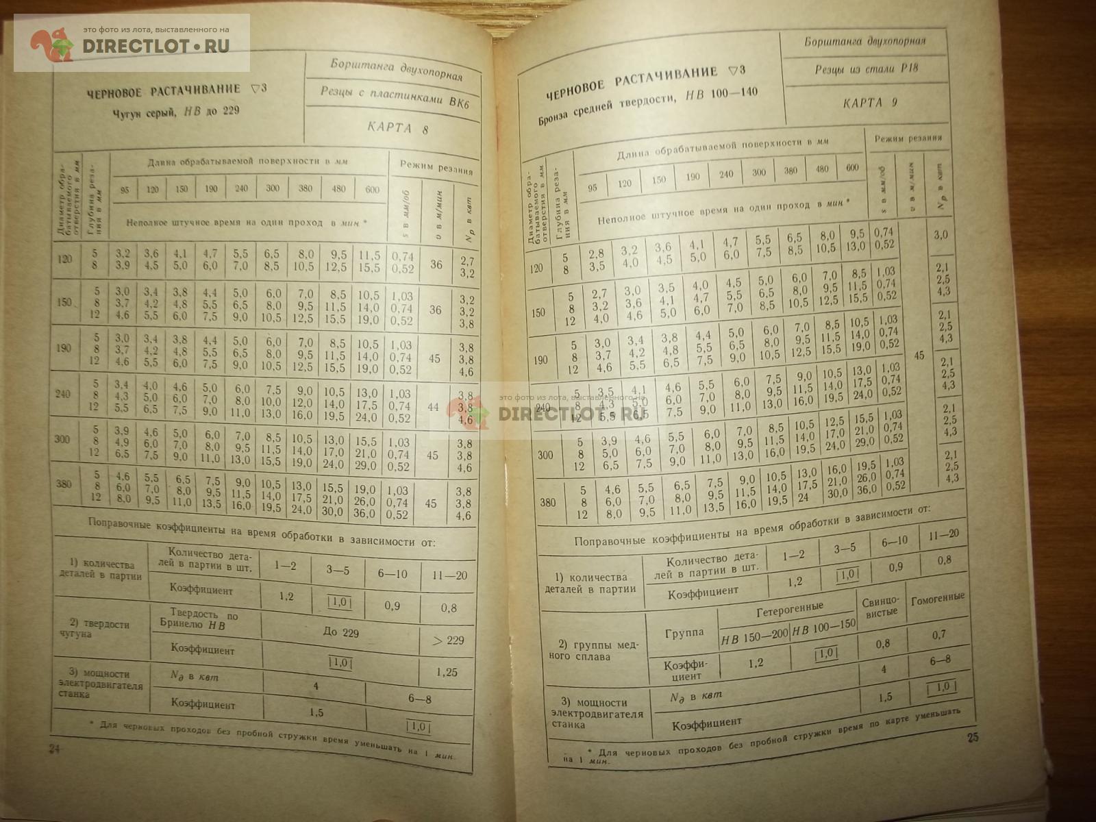 Общемашиностроительные нормативы режимов резания для технического  нормирования работ купить в Курске цена 200 Р на DIRECTLOT.RU - Книги по  теме работы с металлом и материалами продам