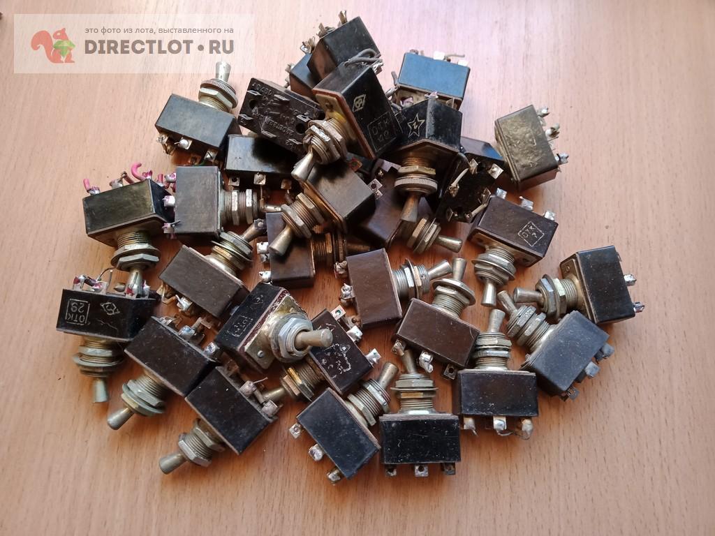 Переключатель тумблер ТП1-2, старые года, карболит + железо, пластика ...