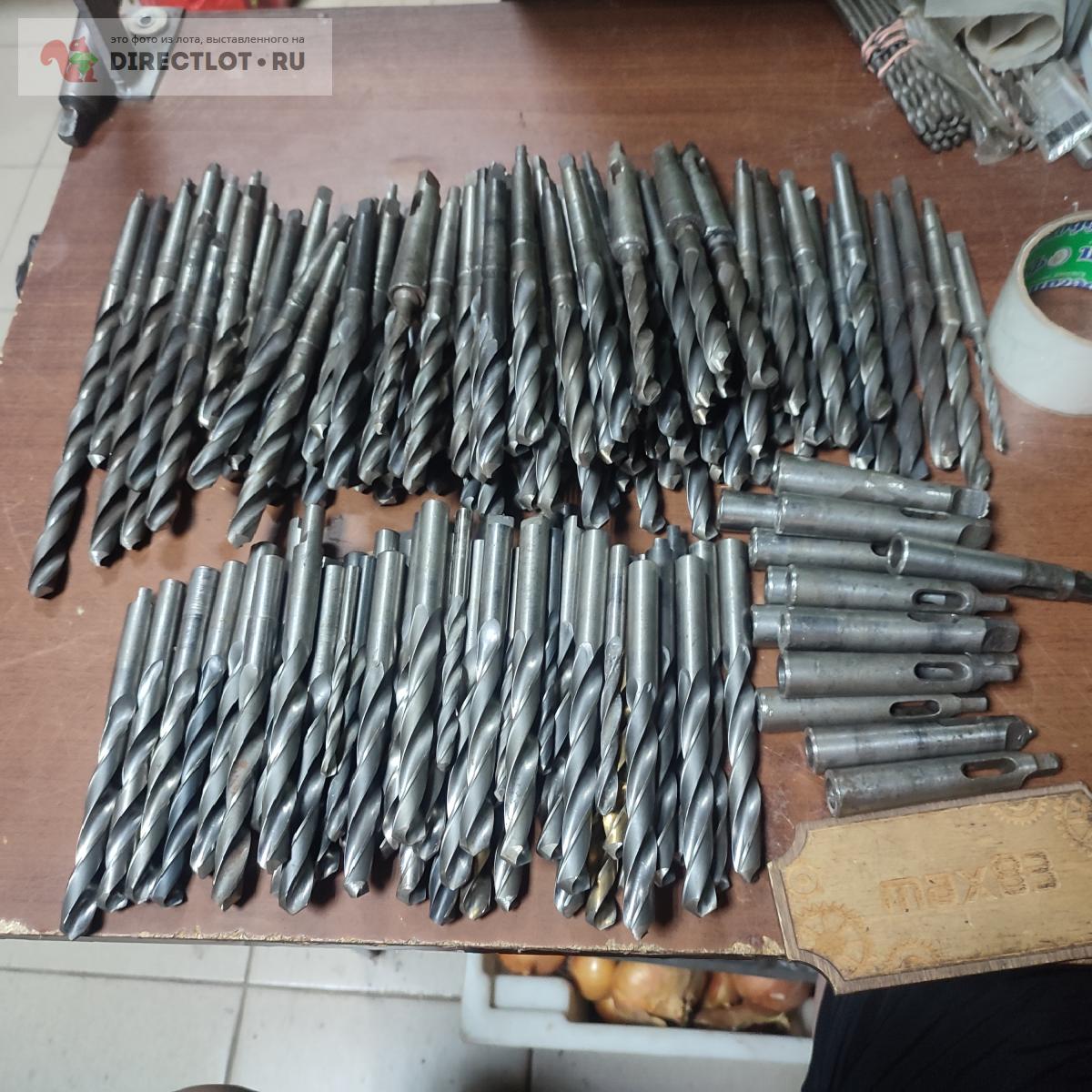 Набор сверл с хвостовиком КМ1+ ц/х + втулки КМ1/КМ2 15 кг одним лотом ...