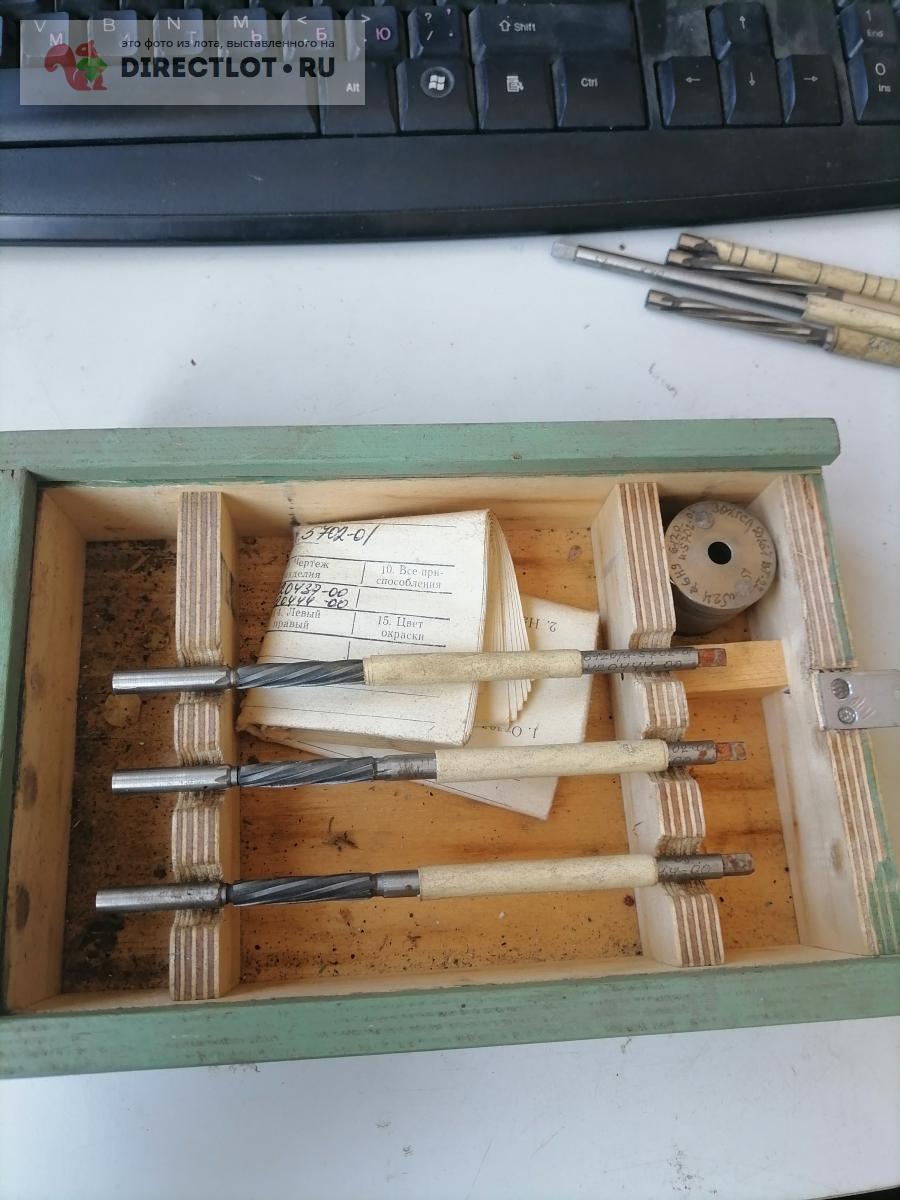 Развёртка ручная ЦХ 5,8-60 Н9 (С направляющей ) ВК8 (комплект из 3 штук ...