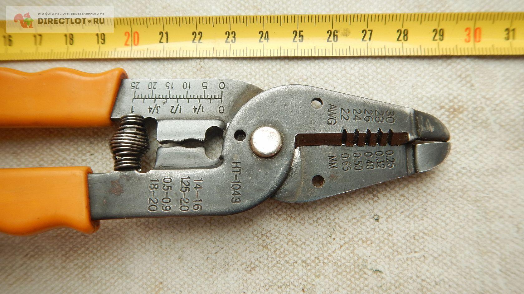 Инструмент (стриппер) для зачистки проводов кабеля желтый  в .