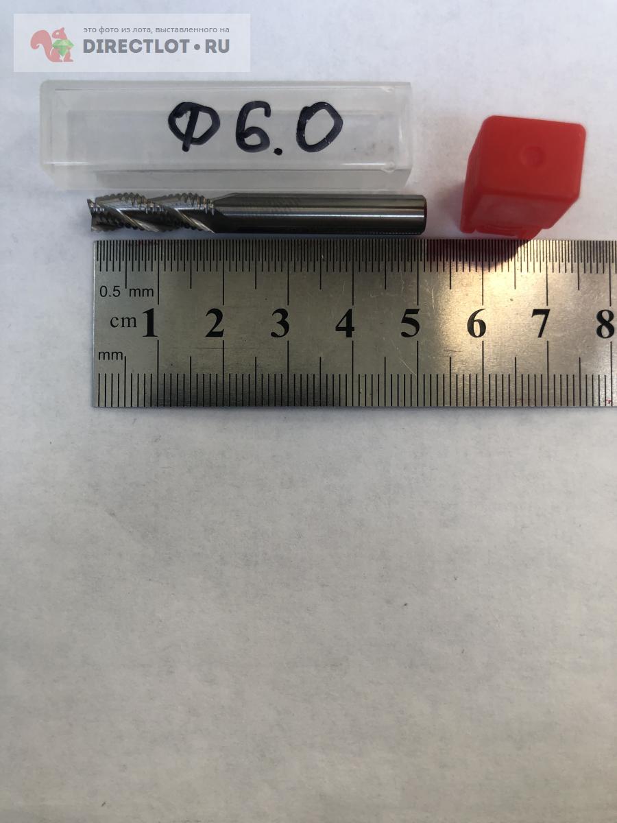 Черновая фреза твердосплавная по цветным металлам ф6.0 Lобщ. 50мм. Z-3 ...